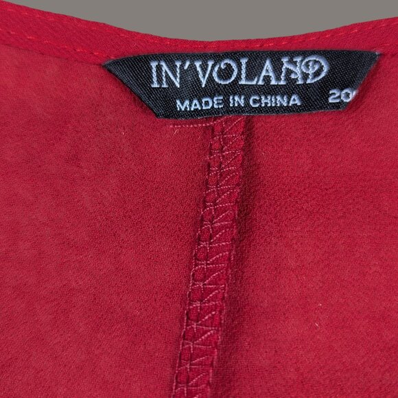 In'Voland Red Sheer Coverup with Pompoms - one size - Picture 4 of 7